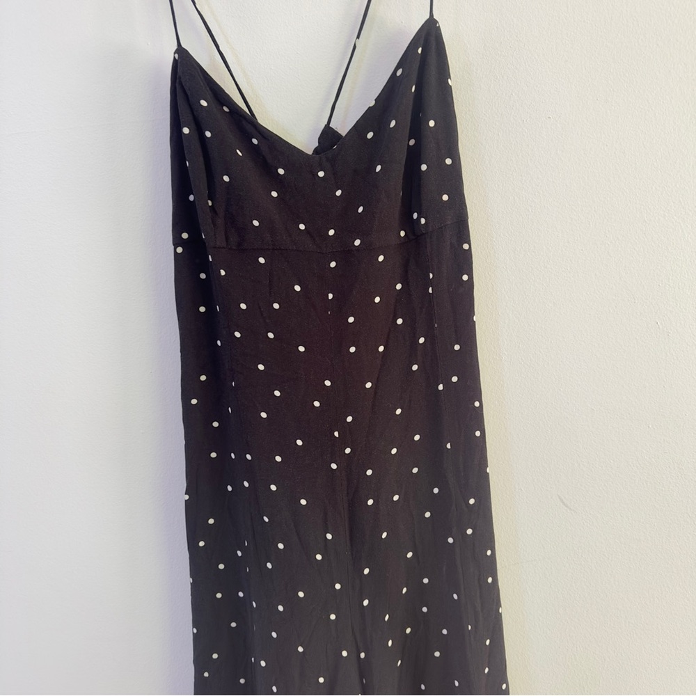 Free People Polka Dot Wide Leg Jumpsuit Sz L - Picture 5 of 8